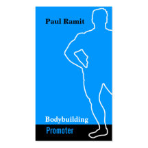 Bodybuilding Promoter Blue Black Business Card