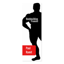 Bodybuilding Promoter White Black Business Card