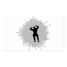 Bodybuilding Scribble Style Business Card Template