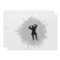 Bodybuilding Scribble Style Personalized Announcements