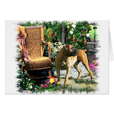 Boerboel Art Gifts Card by DogsByDezign