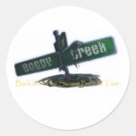 Boggy Creek Round Stickers
