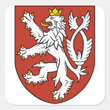 bohemia emblem square stickers