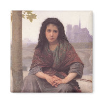 Bohemienne (The Bohemian) by William Bouguereau Refrigerator Magnets