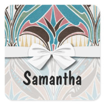 boho art nouveau chic abstract design sticker