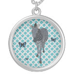 Boho Butterflies & Zebra  Necklace