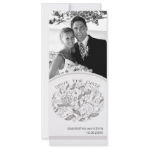 BOHO Chic Garden Neutrals Save the Date Photo Personalised Invitation