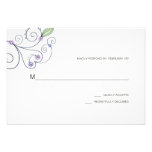 BOHO Chic Garden Wedding Purple RSVP Custom Invite