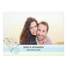 BOHO Chic Garden Wedding Save the Date Photo Custom Invitations