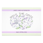 BOHO Chic Garden Wedding Save the Date Purple Personalized Invitation