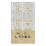 BOHO Printed Burlap n Lace gypsy Modern Mod Style Business Card Templates