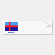 Bohuslän flag with name (unofficial) bumper stickers