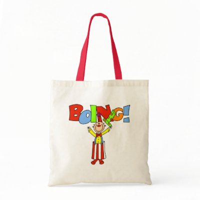 Boing Clown Tote Bags by stick_figures