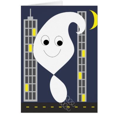 Boingy Ghost Greeting Cards by candystore