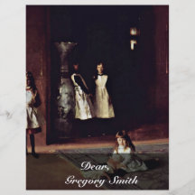 Boit Daughters By Sargent John Singer Personalized Flyer