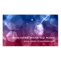 Bokeh Blue 1 (Music or DJ) Business Cards