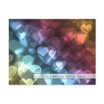 Bokeh Hearts Valentine Postcard