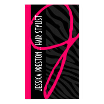 Bold and Stylish Zebra Print Business Card