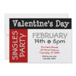 Bold & BIG Valentine's Day Singles Party Invites invitations