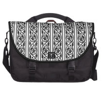 Bold Black and White Damask commuterbag