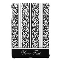 Bold Black and White Damask ipad mini cases