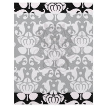 bold black and white damask pattern full color flyer
