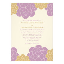 Bold Blooms Modern Wedding Invitations (mauve)