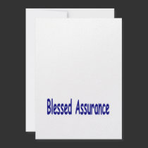 Bold Blue Blessed Assurance invitations
