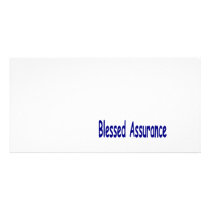 Bold Blue Blessed Assurance Picture Card