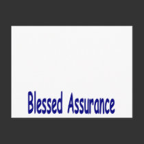 Bold Blue Blessed Assurance postcards