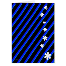 Bold Blue Flowers Card