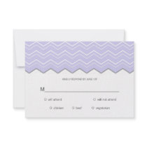 Bold Chevron Lavender Purple RSVP Custom Announcement