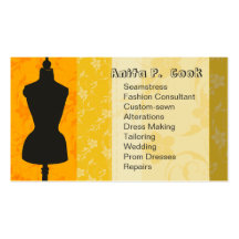 Bold Custom Dress Form Business Card Template
