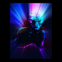 bold electric blue creep from woods posters
