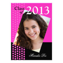 Bold Fresh Class of 2013 Grad Photo Party Invitation