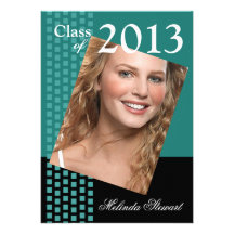 Bold Fresh Class of 2013 Grad Photo Party Custom Invitation