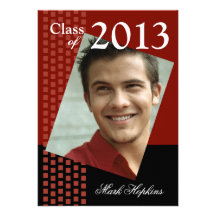 Bold Fresh Class of 2013 Grad Photo Party Personalised Announcements
