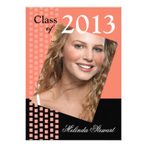 Bold Fresh Class of 2013 Grad Photo Party Personalised Invites