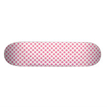 Bold Hot Pink Dot Pattern Skateboard Decks