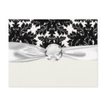 bold intricate black damask on white postcards