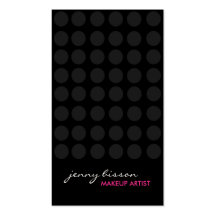 Bold Make-Up Artist Business Cards