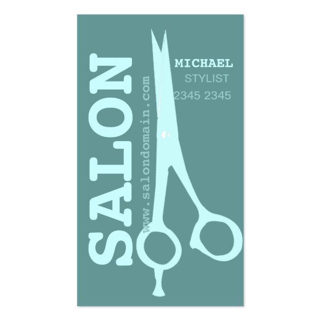 Bold Modern Scissors Business Card Template