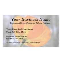 Bold Orange Iceland Poppy Business Cards