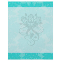 bold ornate tiffany blue damask pattern flyer
