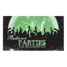 Bold Party Planning Business Card Grunge Mosh Pit