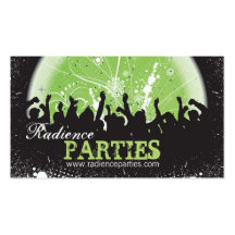 Bold Party Planning Business Card Grunge Mosh Pit