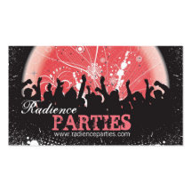 Bold Party Planning Business Card Grunge Mosh Pit