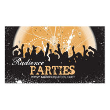 Bold Party Planning Business Card Grunge Mosh Pit