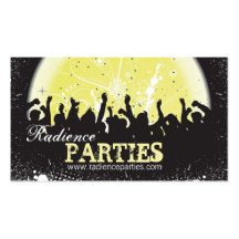 Bold Party Planning Business Card Grunge Mosh Pit