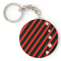 Bold Red Flowers keychains